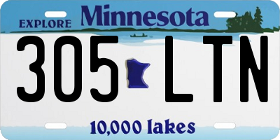 MN license plate 305LTN