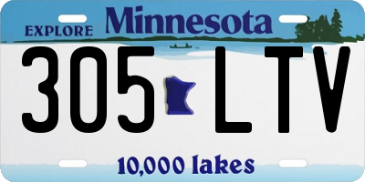 MN license plate 305LTV