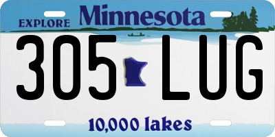 MN license plate 305LUG