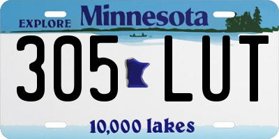 MN license plate 305LUT