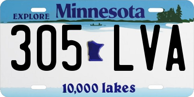 MN license plate 305LVA