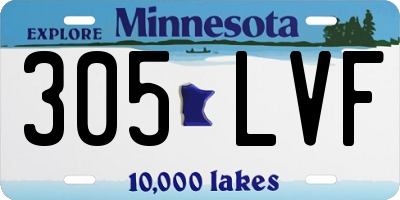 MN license plate 305LVF