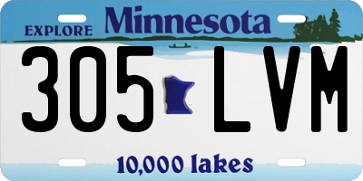 MN license plate 305LVM