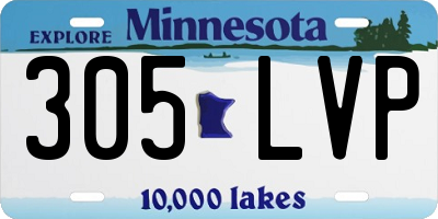 MN license plate 305LVP