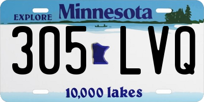 MN license plate 305LVQ