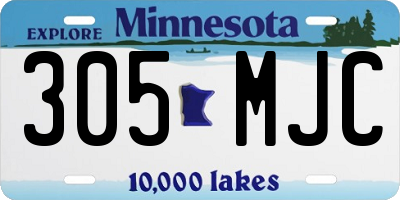 MN license plate 305MJC