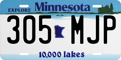 MN license plate 305MJP