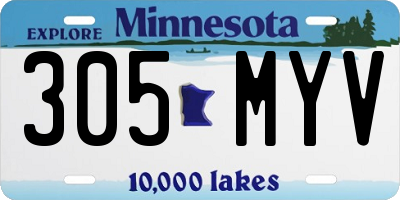MN license plate 305MYV