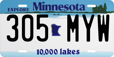 MN license plate 305MYW