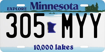 MN license plate 305MYY