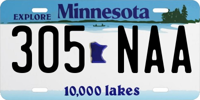 MN license plate 305NAA