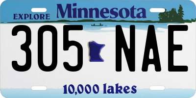 MN license plate 305NAE