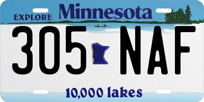 MN license plate 305NAF
