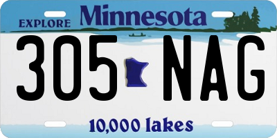 MN license plate 305NAG
