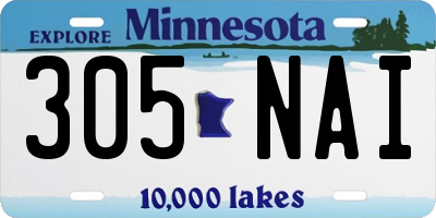 MN license plate 305NAI