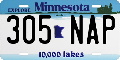 MN license plate 305NAP