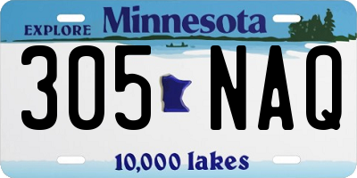 MN license plate 305NAQ