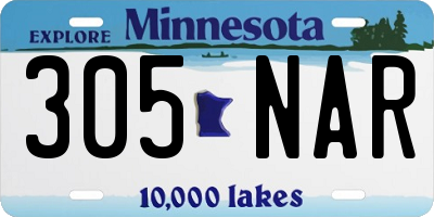 MN license plate 305NAR