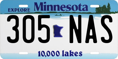 MN license plate 305NAS