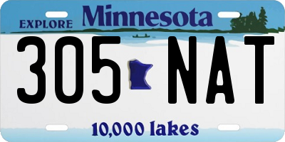 MN license plate 305NAT