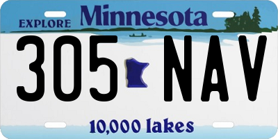 MN license plate 305NAV