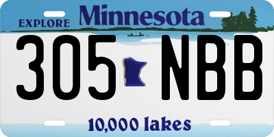 MN license plate 305NBB