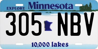 MN license plate 305NBV