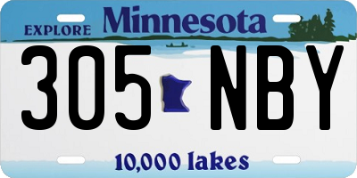 MN license plate 305NBY