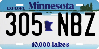 MN license plate 305NBZ