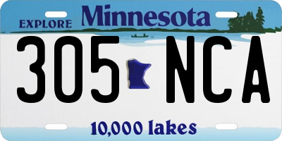 MN license plate 305NCA