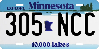 MN license plate 305NCC