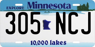 MN license plate 305NCJ