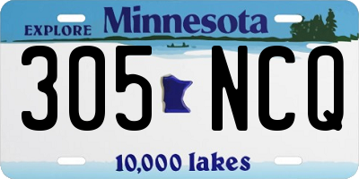 MN license plate 305NCQ