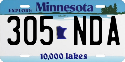 MN license plate 305NDA