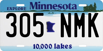 MN license plate 305NMK