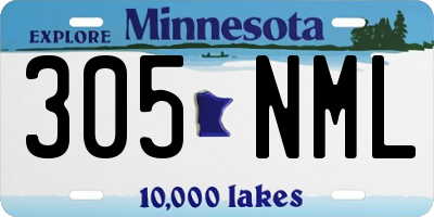 MN license plate 305NML