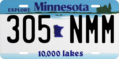 MN license plate 305NMM