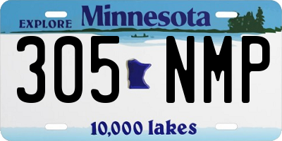 MN license plate 305NMP