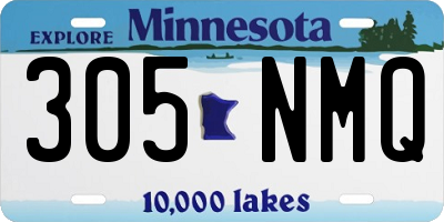 MN license plate 305NMQ
