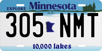 MN license plate 305NMT