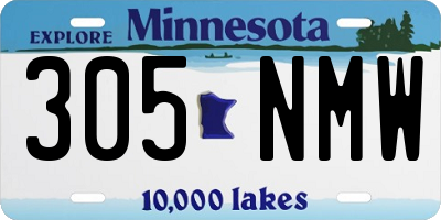 MN license plate 305NMW