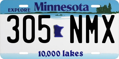 MN license plate 305NMX
