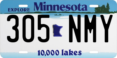 MN license plate 305NMY