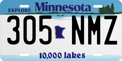 MN license plate 305NMZ
