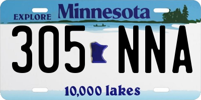 MN license plate 305NNA