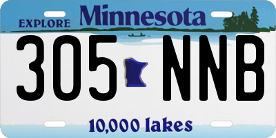 MN license plate 305NNB
