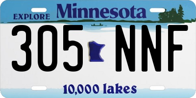 MN license plate 305NNF