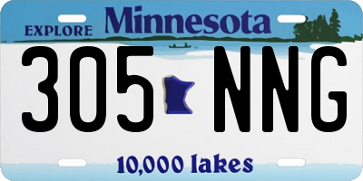 MN license plate 305NNG