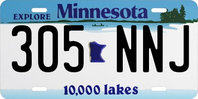 MN license plate 305NNJ