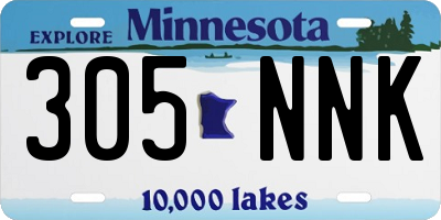 MN license plate 305NNK
